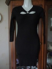 BRAVE SOUL (London) Damen Strickkleid Langarm Schwarz Gr. S Top               