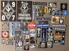 Waldhof Mannheim Aufkleber Sticker Set 46 Stk, Verschiedene Motive Je 1 Stk