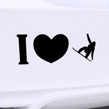 I Love Snowboard Aufkleber
