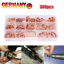 300x Kupferringe Dichtring Sortiment Set KFZ Ölablaßschrauben Kupfer Dichtungen