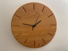 Wanduhr holz buche rund - wanduhr,