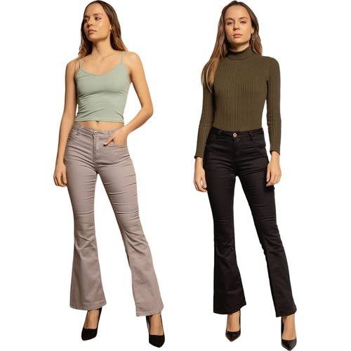 Damen bootcut hose - damen, hüfthose