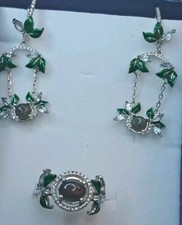 925Silber Set, SchwarzerOpal