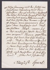 August Sperl Archivar Historiker Autograph Handschrift Schiller Zitat 1903