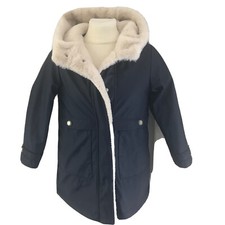 Zara Jacke 116 Blau Plüsch
