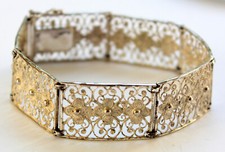 Antikes Armband Silber 835 Blumen schöne Verarbeitung Friesen Schmuck filigran