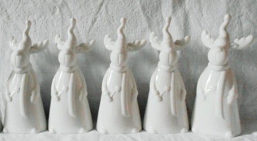 Porzellan rentier elche mit - rentier,