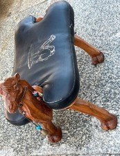 Geschnitzter Holz-Hocker Kamel Deko! Boho