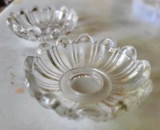 17 Tropfglasschalen 8,4cm mit je 6Löchern für Kerzen-u. Kronleuchterbehang