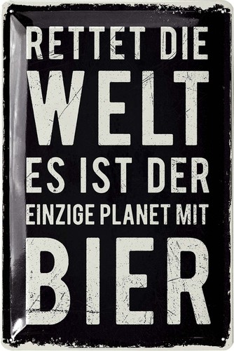 Retro blechschild bier - retro,