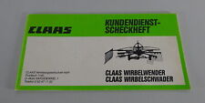 Kundendienst-Scheckheft Claas Wirbelwender & -Schwader Stand 09/1990