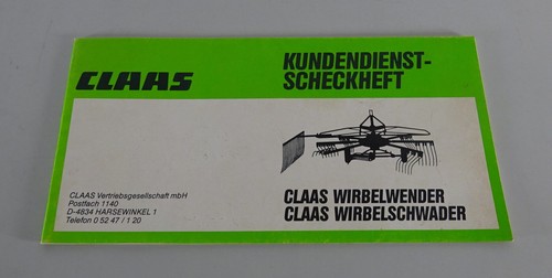 Kundendienst scheckheft claas - kundendienst-scheckheft,