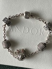 Pandora Armband 5 Clip 17,5cm Clip Pave Disney