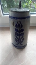 alter bierkrug mit zinndeckel