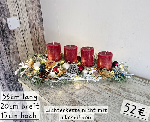 Adventsgesteck länglich - adventsgesteck,