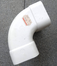 Es Tair Flachkanal Umlenkbogen 90° senkrecht weiß Muffe 150x70mm Lüftungskanal