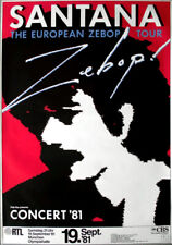 SANTANA - 1981 - Live In Concert - Zebop Tour - Poster - München