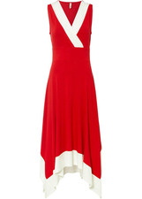 Midikleid mit weitem Rock Gr. 36/38 Rot Damen Sommerkleid Casual-Kleid Neu