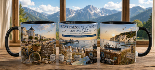 Ostsee souvenir tasse schwarz - ostsee,