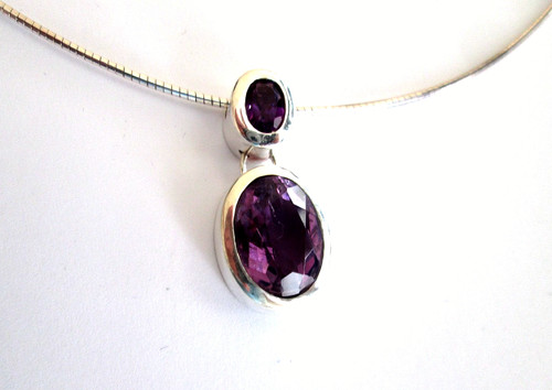 Amethyst anhänger massiv - amethyst,