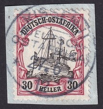 Kolonien Deutsch-Ostafrika 30 H KISSENJI LUXUS-Briefstück 1912 Attest BPP (819)