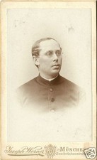 Cdv. junger Pfarrer. Original-Photo um 1900