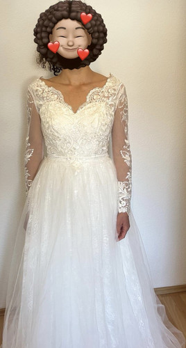 Linie brautkleid weiß - a-linie, mit