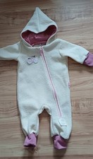 Baby Walkoverall Einteiler Wollwalk Jumper Gr. 62/68 ungetragen creme Handmade
