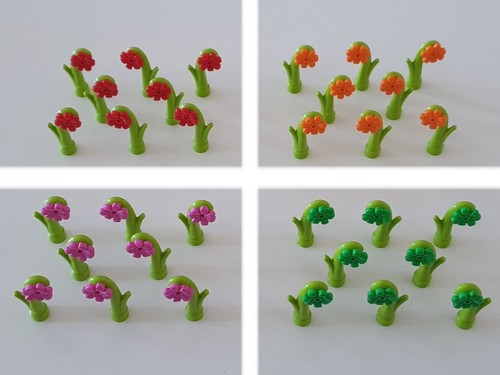 Lego pflanzen blüten - 8x,