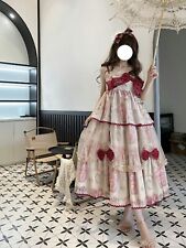 Damen Mädchen Rot Kleid Cosplay klassisch Lolita Kostüm Süß Kawaii Princess 