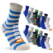 10 Paar Kinder Socken für Jungen (viele Motive zur Auswahl) Baumwolle