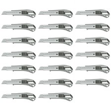 20 x Profi Alu Druckguss Cuttermesser Trockenbaumesser Cutter Teppichmesser 18mm