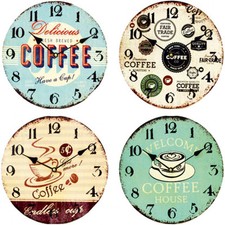 Wanduhr 29cm Café-Design