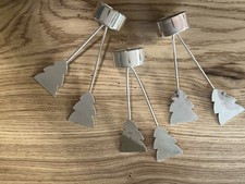 FINK Pendelkerzenhalter 3 Stück Weihnachtsbaum versilbert