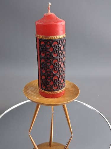 Ddr kerze rot - kerze, mit