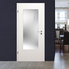 Glaseinsatz für Holztür Satinato mit Kristallrillenschliff LAR-974-S