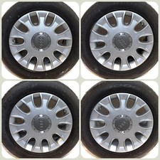 Audi A8 D3 Original Alu-Felgen Gullideckel Design Reifen 235/55 R17