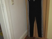 RICK CARDONA trendy Hose Gummibund 38 Schwarz Galonstreifen