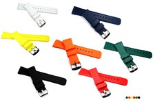 18 20 22 24mm SILIKON robust ARMBAND DORNSCHLIEßE TAUCHER DIVER 