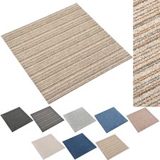 20 Stk. Teppichfliesen 5m² 50x50cm Selbstklebend Teppichboden Teppich Bodenbelag