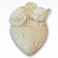 Monello Katzenurne Urne für Katze Urne mit Herz bis 9 kg 0,85 ltr. Tierurne