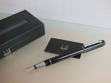Dunhill Sidecar Füllfederhalter 18K platiniert schwarz Etui
