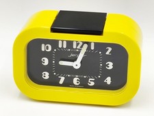 Jerger Space Age Wecker Retro Uhr gelb Aufziehwecker Vintage Rarität  1970er