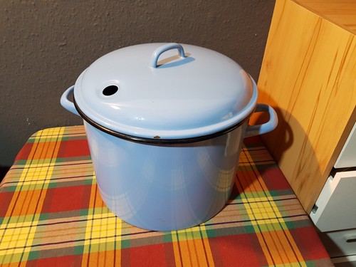 Großer vintage emaille - emaille, topf