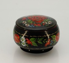 Schatulle Metall Emaille Dose Lackdose Schatulle Schmuckschatulle Rund