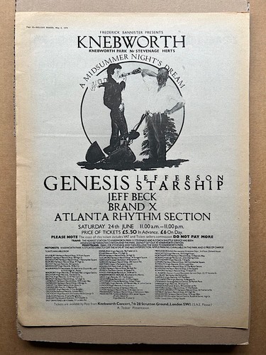 Genesis knebworth poster - knebworth, (b)