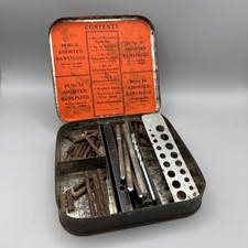 Vintage Rawlplug Mechaniker Outfit Sammlerdose mit Inhalt Werkzeug