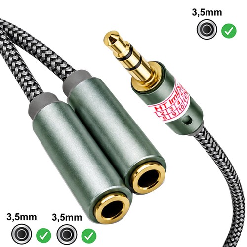 Audio aux splitter stereo - audio, y-splitter