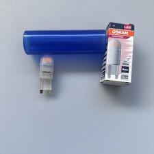 Lampenschirm Blau G9/G4 Spiegelleuchte Ersatzglas Zylinder Ø28mm L 90mm + LED