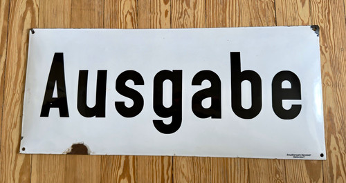 Emailleschild ausgabe - emailleschild, "ausgabe"